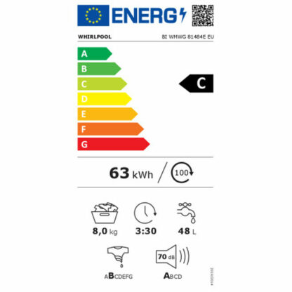 Πλυντήριο ρούχων Whirlpool Corporation BIWMWG81485EEU 1400 rpm 8 kg