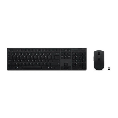 Ασύρματο Πληκτρολόγιο και Ποντίκι Lenovo SLIM COMBO II ES MC00011728 Μαύρο Ισπανικό Qwerty