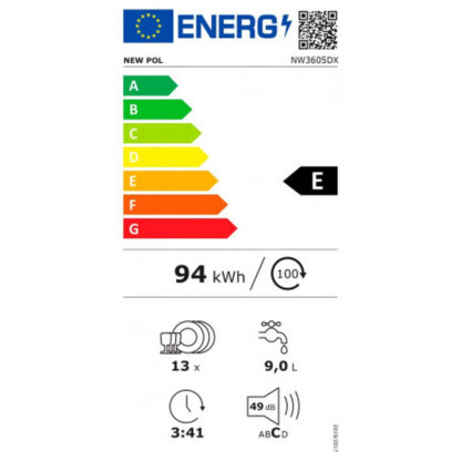 Πλυντήριο πιάτων NEWPOL NW3605DX 60 cm