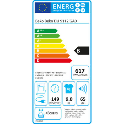 Συμπυκνωτικό στεγνωτήριο BEKO DU 9112 GA0 9 kg Λευκό