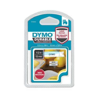 Θερμική ταινία μεταφοράς Dymo Λευκό Μαύρο 12 x 5,5 mm (x6)