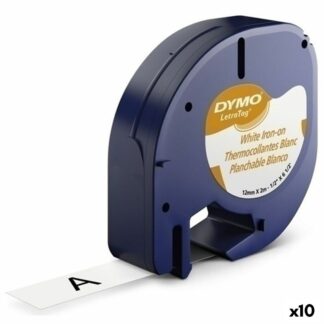 Πλαστικοποιημένη Ταινία για Στυλό Dymo D1 45010 12 mm LabelManager™ Διαφανές Μαύρο (5 Μονάδες)