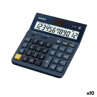 Αριθμομηχανή Casio MS-100EM Μπλε (x10)