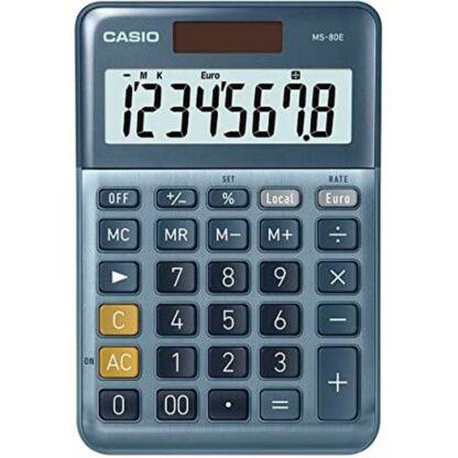 Αριθμομηχανή Casio MS-80E Μπλε (x10)