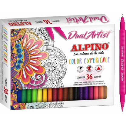 Σετ Μαρκαδόροι Alpino Dual Artist Πολύχρωμο (8 Μονάδες)