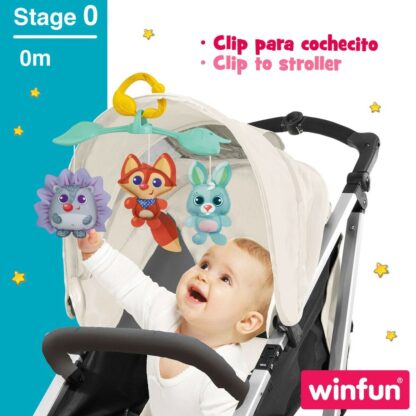 Καρουζέλ για τη Κούνια Winfun Δάσος 3-σε-1 31,5 x 42 x 24,5 cm Πλαστική ύλη (4 Μονάδες)