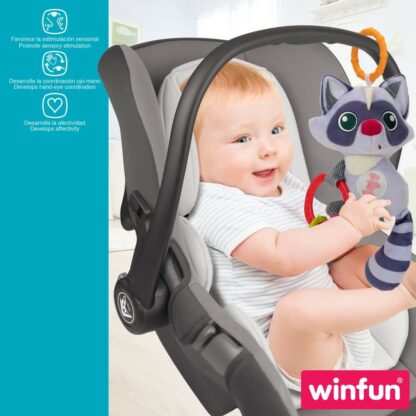 Βελούδινο Παιχνίδι Κουδουνίστρα Winfun Ρακούν 14,5 x 20 x 9,5 cm (x6)