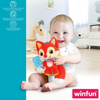 Βελούδινο Παιχνίδι Κουδουνίστρα Winfun Αλεπού 13,5 x 26,5 x 7,5 cm (x6)