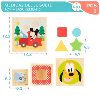 Στοιβαζόμενα Mπλοκ Disney 8 Τεμάχια 4 Μονάδες 12,2 x 12,2 x 12,2 cm