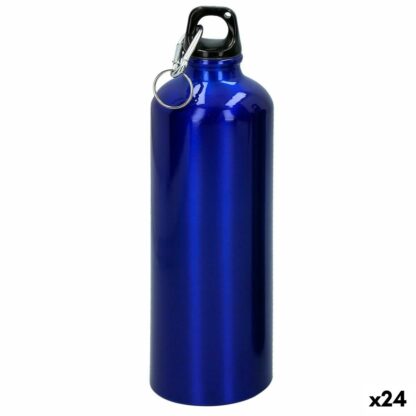 Μπουκάλι νερού Aktive 750 ml Snap γάντζος Αλουμίνιο 7 x 25 x 7 cm (24 Μονάδες)