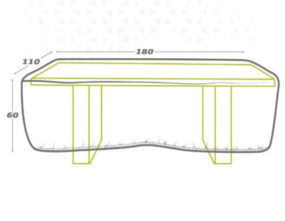 Προστατευτική Θήκη Aktive Τραπέζια Γκρι 180 x 60 x 110 cm (x6)