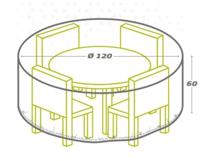 Προστατευτική Θήκη Aktive Ø 120 cm Τραπέζια 120 x 60 x 120 cm (x6)