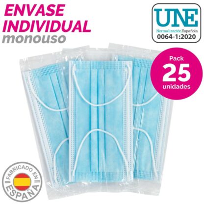 Box of hygienic masks SensiKare 25 Τεμάχια (12 Μονάδες)