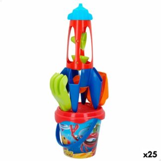 Σετ Παιχνιδιών για τη Παραλία Colorbaby Ø 18 cm πολυπροπυλένιο (16 Μονάδες)