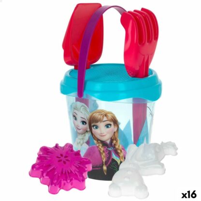 Σετ Παιχνιδιών για τη Παραλία Frozen Elsa & Anna Ø 18 cm (16 Μονάδες)