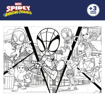 Παιδικό παζλ Spidey Διπλή όψη 50 x 35 cm 24 Τεμάχια (12 Μονάδες)