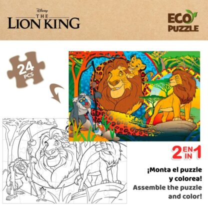 Παιδικό παζλ The Lion King Διπλή όψη 24 Τεμάχια 70 x 1,5 x 50 cm (12 Μονάδες)