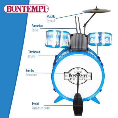 Μουσική Μπαταρία Bontempi Μπλε Πλαστική ύλη 85 x 68 x 65 cm (9 Τεμάχια) (x2)