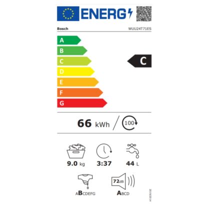 Πλυντήριο ρούχων BOSCH 9 kg 1200 rpm 1200 rpm 9 kg