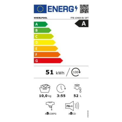 Πλυντήριο ρούχων Whirlpool Corporation FFB 10469 BV SPT Λευκό 1400 rpm