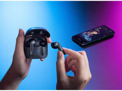 Asus ROG Cetra SpeedNova In-ear Bluetooth Handsfree Ακουστικά με Αντοχή στον Ιδρώτα και Θήκη Φόρτισης Midnight Black