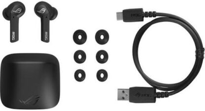 Asus ROG Cetra SpeedNova In-ear Bluetooth Handsfree Ακουστικά με Αντοχή στον Ιδρώτα και Θήκη Φόρτισης Midnight Black