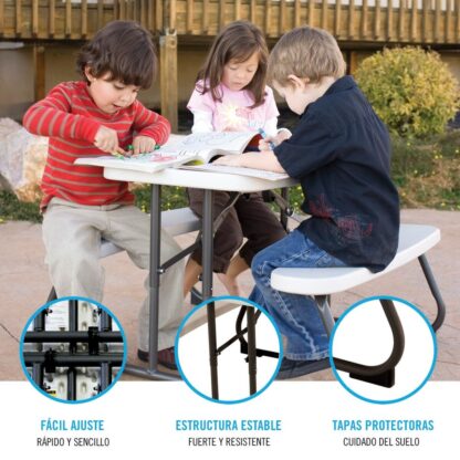 Lifetime Kid"s Picnic Table - Παιδικό Tραπέζι Κρεμ Εύκαμπτο Πικ-Νικ 82,5 x 53,5 x 90 cm Χάλυβας Πλαστική ύλη