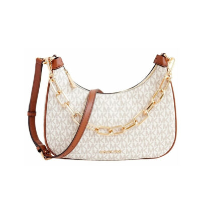 Γυναικεία Τσάντα Michael Kors CORA-VANILLA Γκρι 27 x 21 x 7 cm