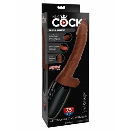 Δονητής Pipedream King Cock Plus Καφέ