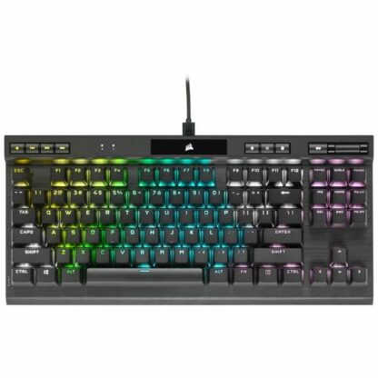 Πληκτρολόγιο Bluetooth με Bάση για Tablet Corsair K70 RGB TKL Μαύρο γαλλικά AZERTY