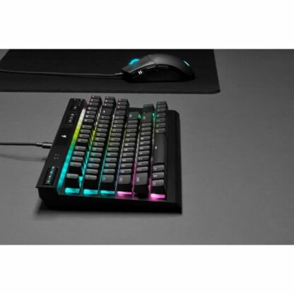 Πληκτρολόγιο Bluetooth με Bάση για Tablet Corsair K70 RGB TKL Μαύρο γαλλικά AZERTY