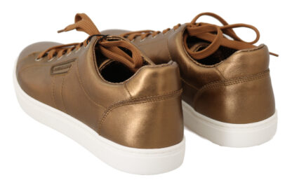 Dolce & Gabbana - Golden Metallic Leather Sneakers