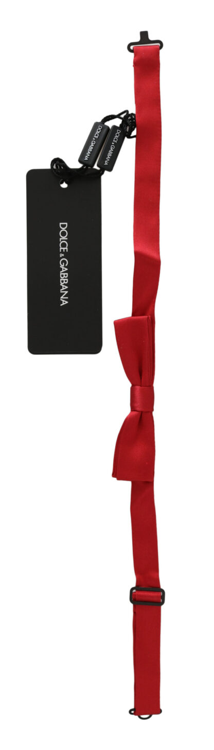 Dolce & Gabbana - Elegant Red Silk Bow Tie