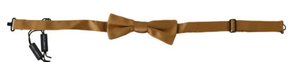 Dolce & Gabbana - Opulent Gold Silk Tied Bow Tie