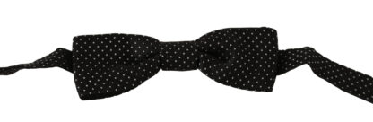 Dolce & Gabbana - Elegant Black Polka Dot Silk Bow Tie