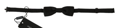 Dolce & Gabbana - Elegant Black Polka Dot Silk Bow Tie