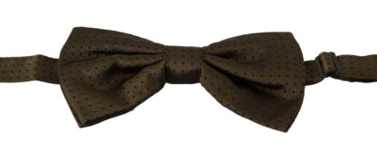 Dolce & Gabbana - Elegant Brown Polka Dot Silk Bow Tie