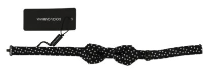 Dolce & Gabbana - Elegant Black Polka Dot Silk Bow Tie