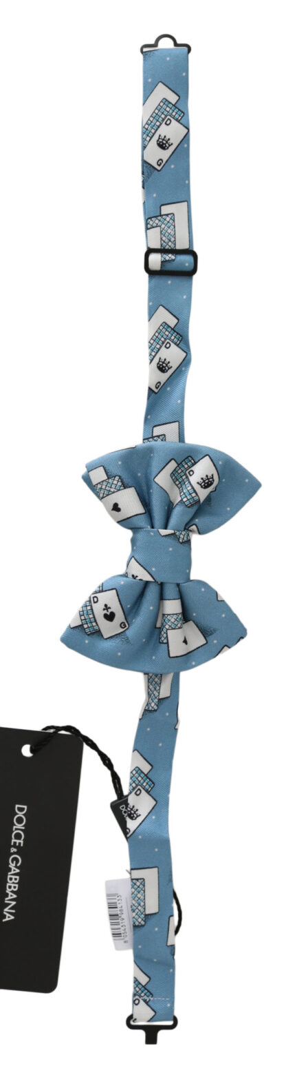 Dolce & Gabbana - Elegant Silk Light Blue Bow Tie