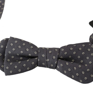 Dolce & Gabbana - Elegant Black Polka Dot Silk Bow Tie