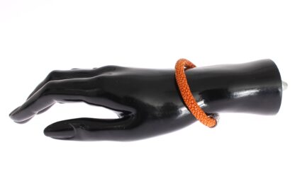 Nialaya - Exquisite Orange Stingray Silver Bracelet