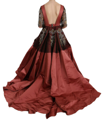 Dolce & Gabbana - Elegant Crystal Embellished Silk Gown