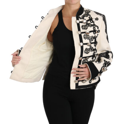 Dolce & Gabbana - Elegant Off-White Baroque Jacket