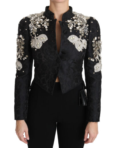 Dolce & Gabbana - Elegant Black Silver Baroque Jacket