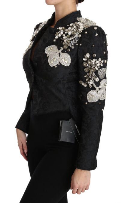 Dolce & Gabbana - Elegant Black Silver Baroque Jacket