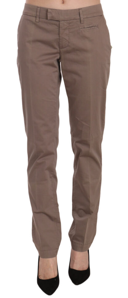 Dondup - Chic Brown Straight Cut Trousers