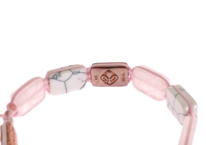 Nialaya - Elegant Pink Gemstone Bracelet with Diamond Details