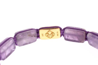 Nialaya - Dazzling Diamond Gold-Plated Amethyst Bracelet