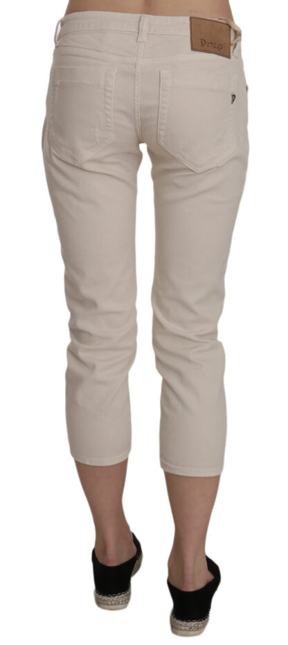 Dondup - Beige Low Waist Skinny Cropped Capri Pants