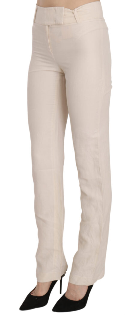 LAUREL - Elevated White High Waist Flared Trousers